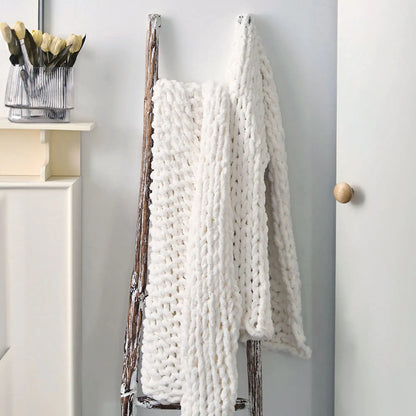 Cozy Knitted Throw Blanket