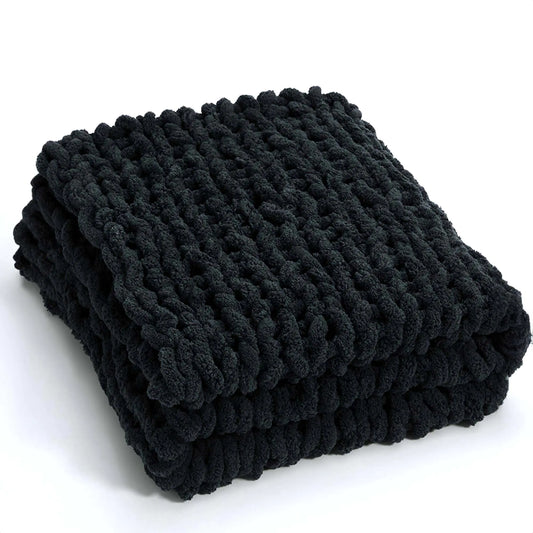 Cozy Knitted Throw Blanket