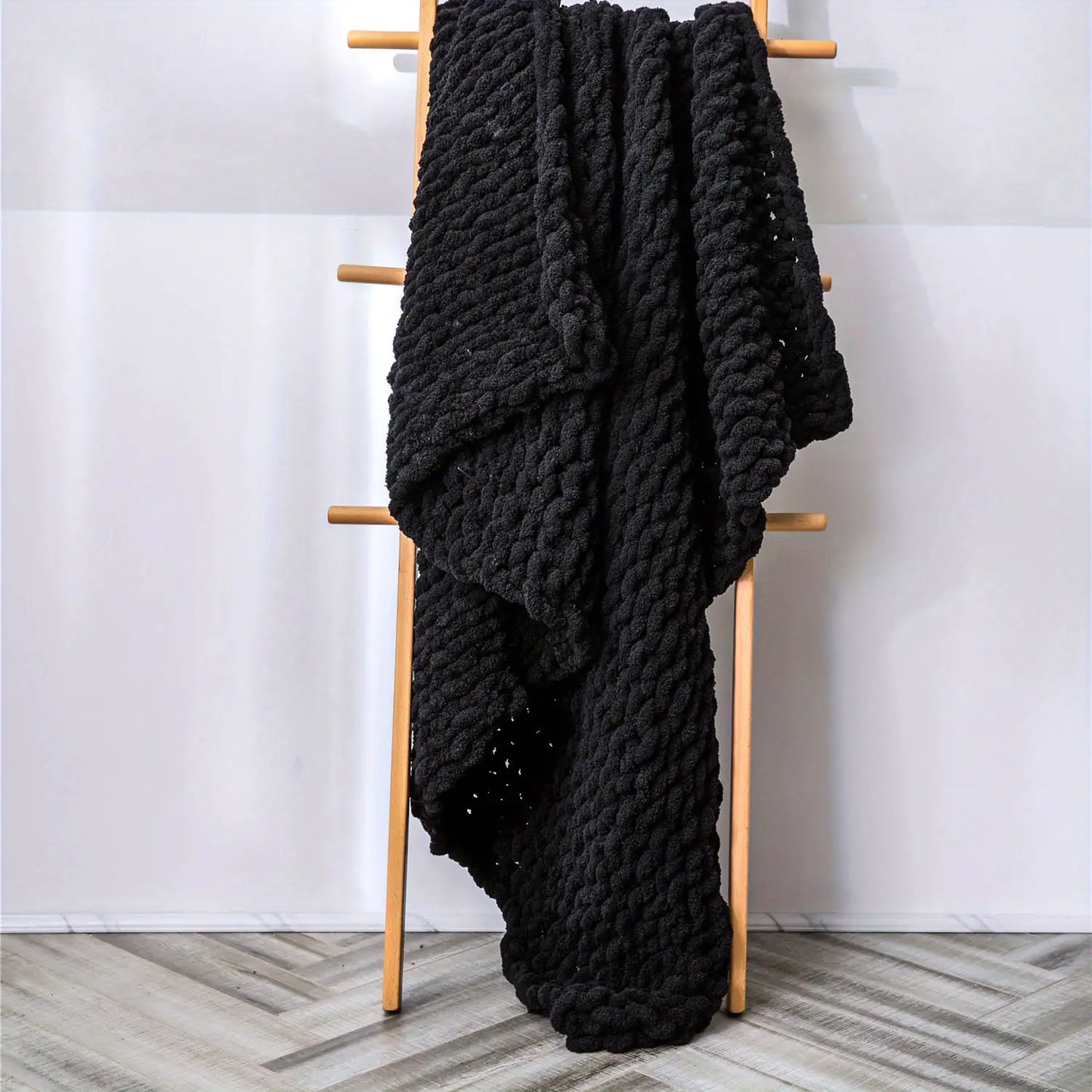 Cozy Knitted Throw Blanket